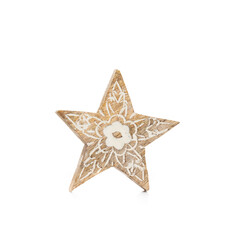 Christmas star isolated on a white background.