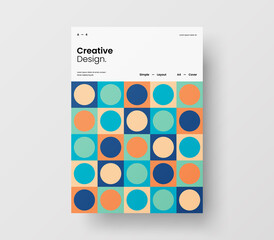 Abstract corporate identity report cover. Geometric vector business presentation design layout. Amazing company illustration brochure template.