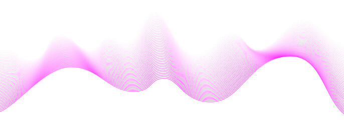 Abstract wave line. Dynamic wave of many lines on white background. Vector illustration.