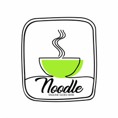 Noodles logo , bowl of ramen noodle logo