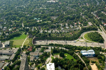 Hamburg Luftbild Elbtunnel Autobahn Einfahrt Strasse
Kreisel 