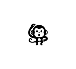 Monkey vector isolated icon illustration. Monkey icon