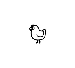 Chicken vector isolated icon illustration. Chicken icon