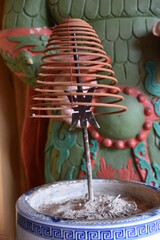 Tall Stick of Spiral Incense at Mother Dong Dang Temple, Cao Bang, Vietnam