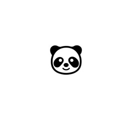 Panda head vector isolated icon illustration. Panda icon
