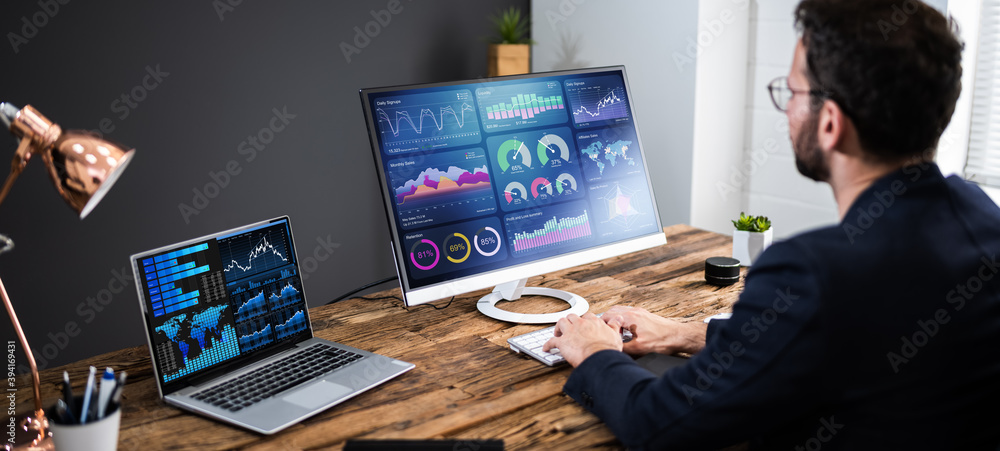 Poster kpi business analytics data dashboard. analyst