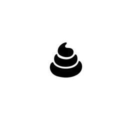 Poop emoji vector isolated icon illustration. Poop emoji icon