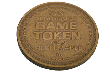 old metal token for slot machines
