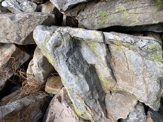 Close up of big stones