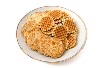 Mandelplätzchen und Waffelkekse