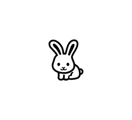 Naklejka na ściany i meble Bunny vector isolated icon illustration. Rabbit icon