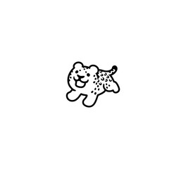 Leopard vector isolated icon illustration. Leopard icon