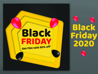 
Black Friday social media post banner template Premium