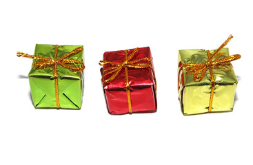 set of gift box isolated on white background