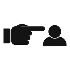 Recruiter saw person icon. Simple illustration of recruiter saw person vector icon for web design isolated on white background