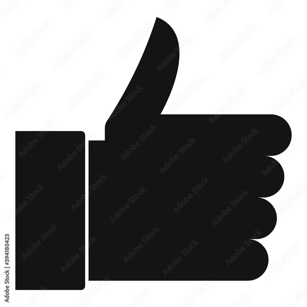 Poster recruiter thumb up icon. simple illustration of recruiter thumb up vector icon for web design isolat
