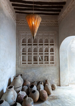 Carved plasterwork in a swhahili house, Lamu County, Shela, Kenya