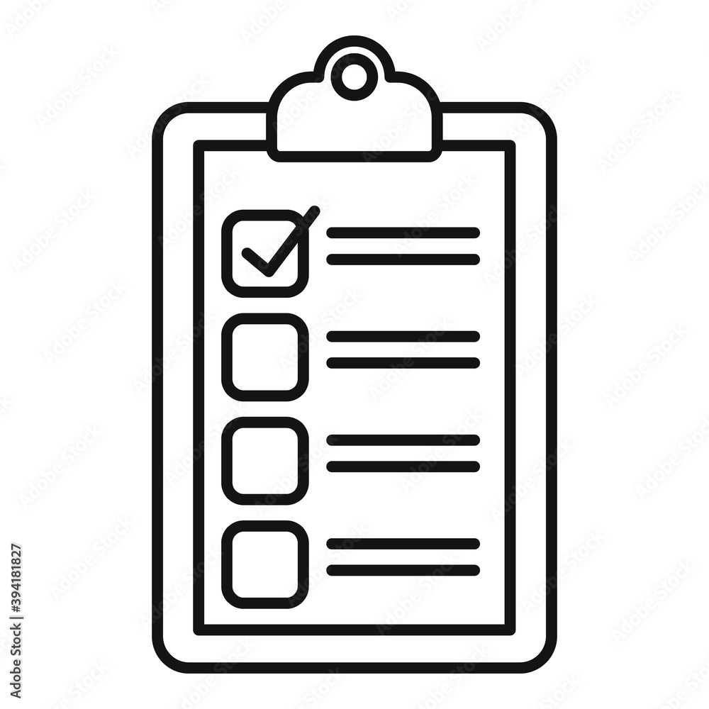 Poster recruiter do list icon. outline recruiter do list vector icon for web design isolated on white backg