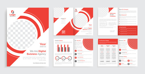 Corporate Business 8 Page Brochure Design Template