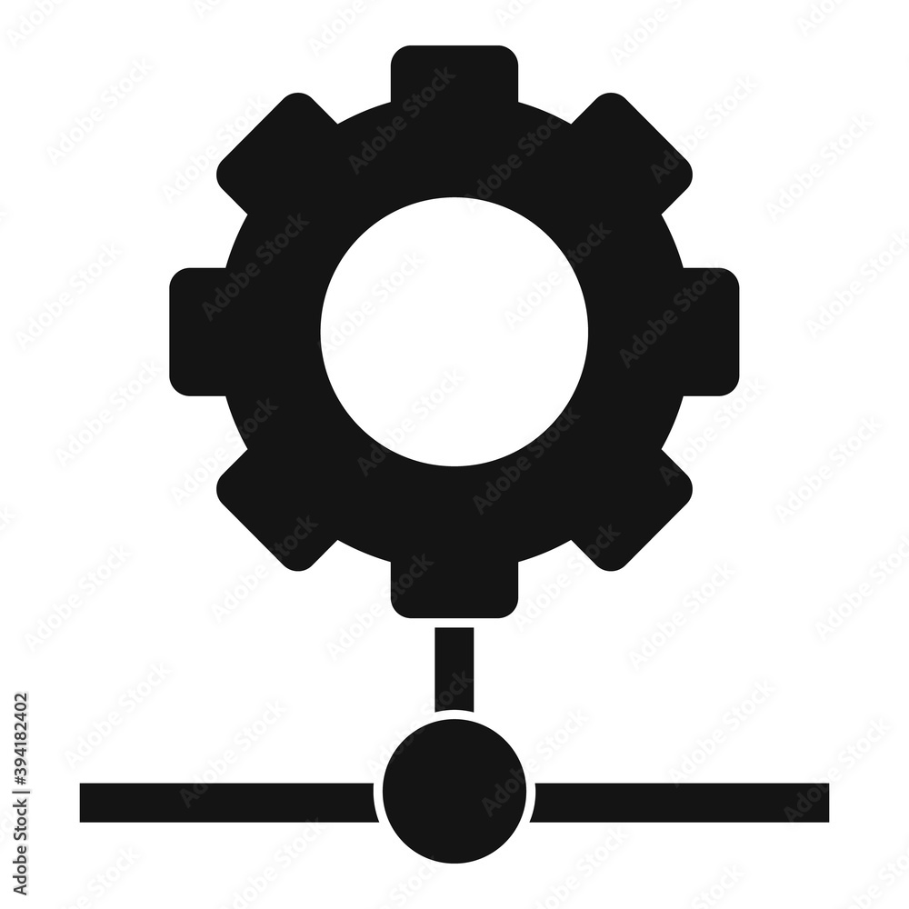 Aufkleber gear network icon. simple illustration of gear network vector icon for web design isolated on white 