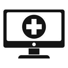 Fototapeta premium Server it admin help icon. Simple illustration of server it admin help vector icon for web design isolated on white background