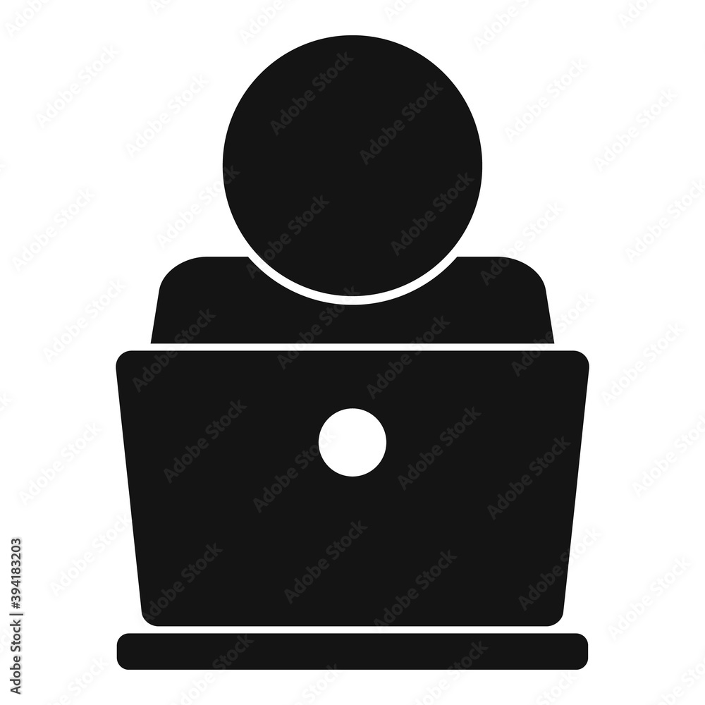 Poster it administrator icon. simple illustration of it administrator vector icon for web design isolated o