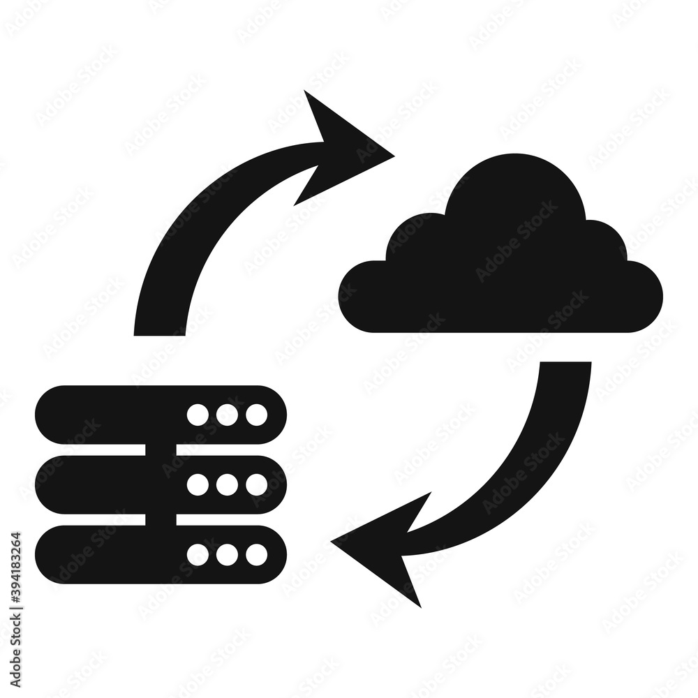 Aufkleber save data cloud server icon. simple illustration of save data cloud server vector icon for web desig