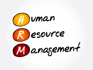 HRM - Human Resource Management acronym, business concept background