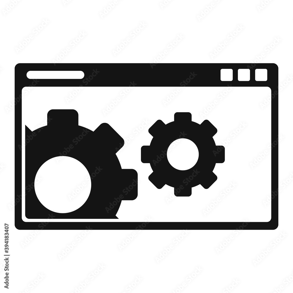 Poster server web page icon. simple illustration of server web page vector icon for web design isolated on 