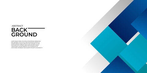 Blue white abstract presentation background with square element shape