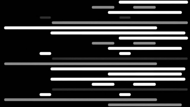 black and white thin lines trim move wave seamless loop