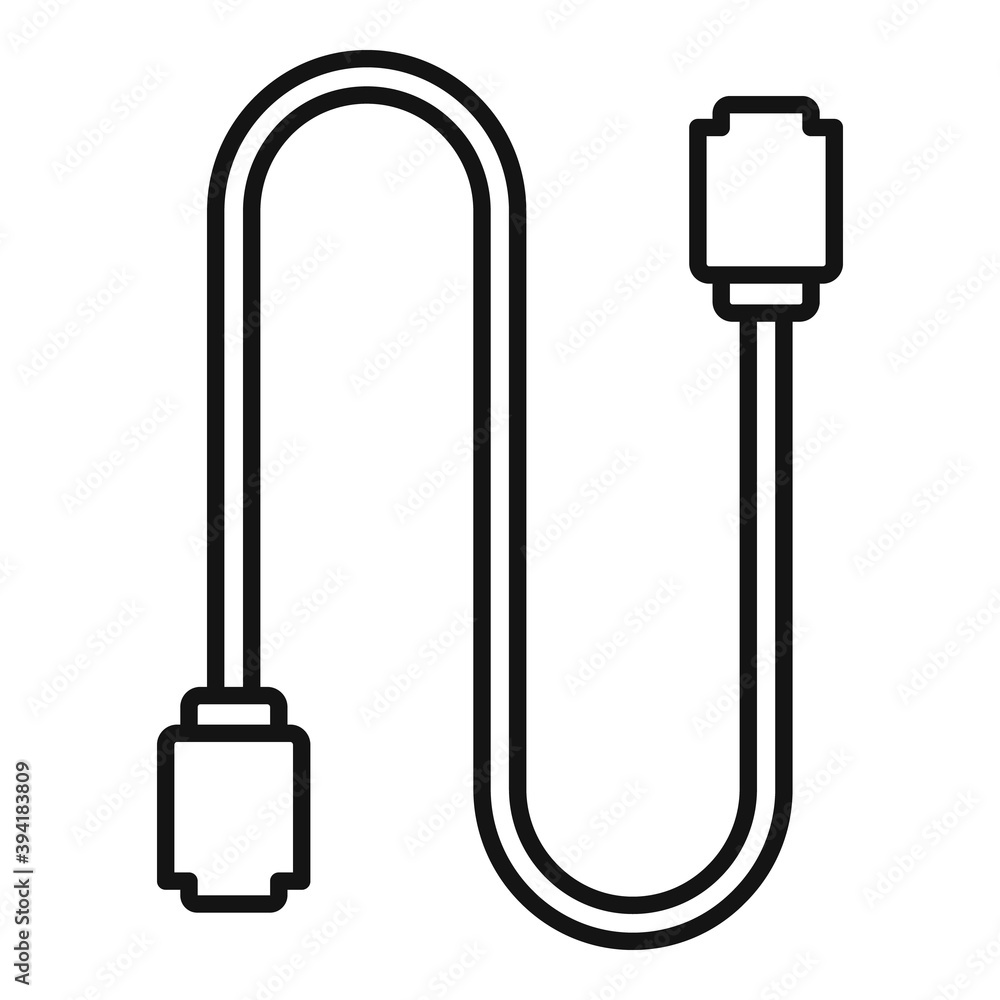 Poster computer cable icon. outline computer cable vector icon for web design isolated on white background