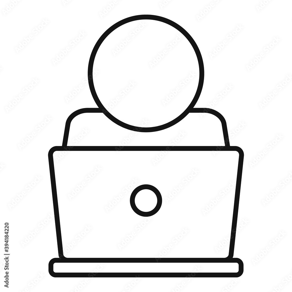 Poster it administrator icon. outline it administrator vector icon for web design isolated on white backgro