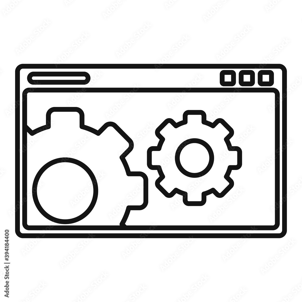 Poster server web page icon. outline server web page vector icon for web design isolated on white backgroun