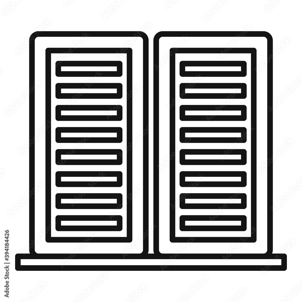 Poster server data rack icon. outline server data rack vector icon for web design isolated on white backgro