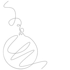 Christmas decoration elemnts ball drawing vector illustration