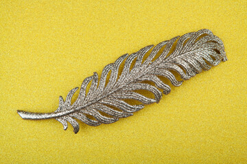 image of feather gold background