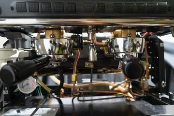 repair of the coffee machine photo. disassembled coffee machine