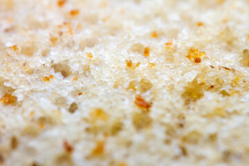 Extreme closeup of a white bread texture