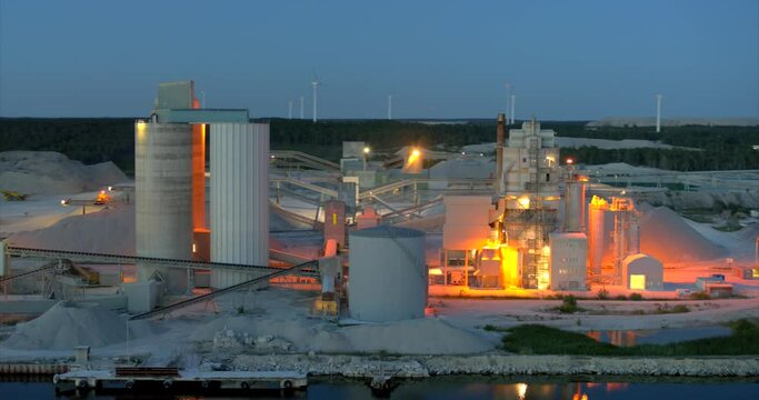 Limestone factory on coastal area, Gotland Sweden