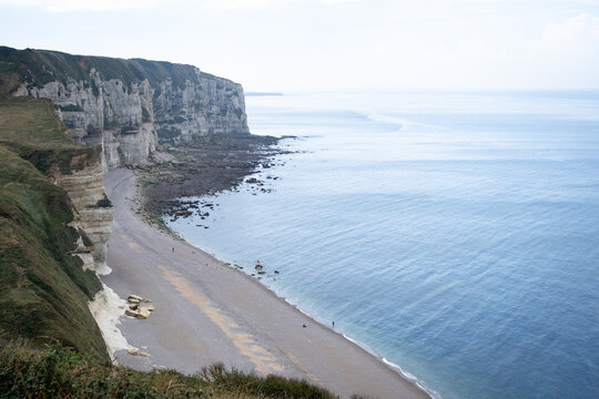 Plage d'Antifer ou plage du Tilleul pr&egrave;s d'Etretat
