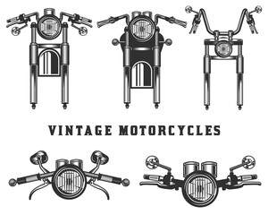 Vintage Custom Motorcycle elements and parts