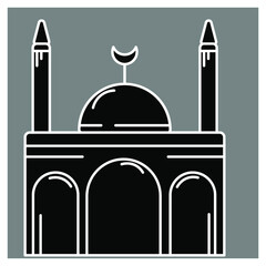 Mosque icon vector Illustration design template