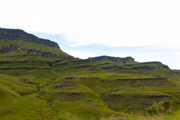 Fototapeta na wymiar Drakensberg mountains in South Africa on the border with Lesotho