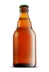 small bottle of beer 3d illustration