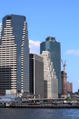 Fototapeta na wymiar NYC New York City Skyline and a New Building under Construction