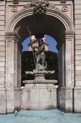 Historic town of Santiago de Queretaro, Neptune’s Fountain, Province of Queretaro, Mexico, UNESCO World Heritage Site © Gabrielle