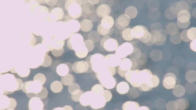 Water at lake glittering in sun