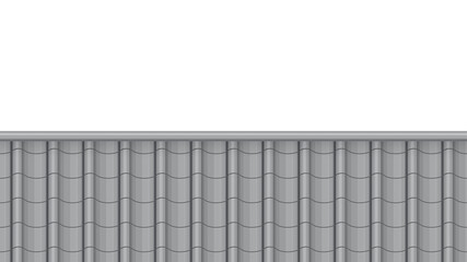 なまこ壁と瓦屋根の塀の背景素材 和風イラスト Aged Wall Mural Ag ふわぷか