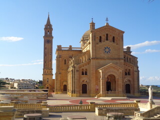 Fototapeta na wymiar Malta. Gozo island. Ta Pinu cathedral. october 2020.